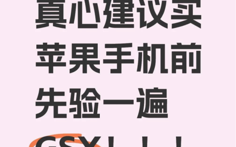 买苹果手机前，先验GSX，省大钱！